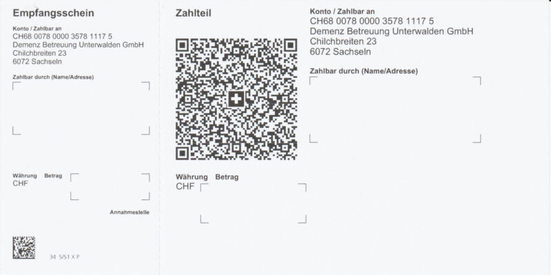 Einzahlugsschein-Demenzbetreuung